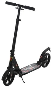HOMCOM Trotinetă Pliabilă Scooter cu Ghidon Înălțime Ajustabilă Trotinetă Ușoară pentru Adulți și Copii (peste 14 ani) Tip Skateboard cu Frână Roți Mari Ø200 mm Aluminiu Capacitate 100kg | Aosom Romania