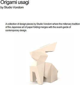 Decoratiune/ Statueta exterior sau interior ORIGAMI USAGI, mat