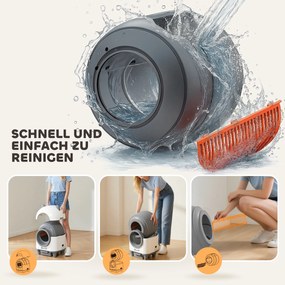 PawHut Toaletă Automată pentru Pisici cu Control de la Distanță, 80L Eliminare Mirosuri, Ideală pentru Mai Multe Pisici | Aosom Romania