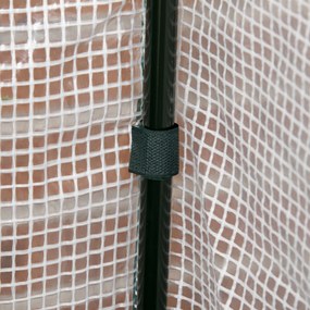 Outsunny Pat de Grădină Înălțat cu Acoperiș din PE, Jardinieră din Lemn pentru Exterior cu 4 Orificii de Drenaj, pentru Flori și Legume, pentru Grădină, Balcon, 121x55x117 cm, Gri Închis | Aosom Romania