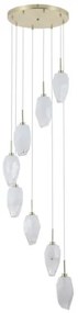 Searchlight 23147-8SB - Candelabru suspendat cu cablu ROCKY, 8xG9/33W/230V