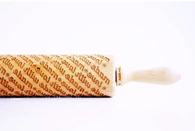 Făcăleț din lemn cu model pentru aluat Valek Made with Love