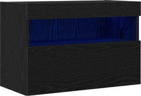 vidaXL Dulap TV de perete Stejar negru 60 x 30 x 40 cm Lemn compozit