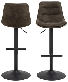 Scaun de bar verde închis cu înălțime ajustabilă (înălțime șezut 86 cm) Adisa – Actona