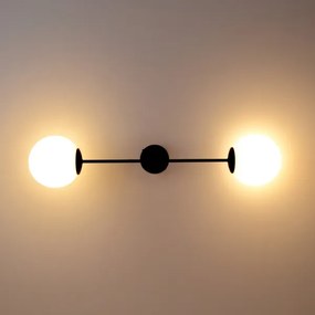 Lustră aplicată MOON 2xE27/15W/230V negru