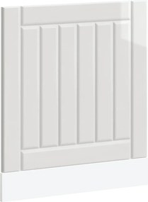 vidaXL Panou pentru mașină de spălat vase „Lucca” Lemn alb lucios