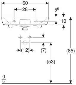 Lavoar suspendat Geberit Smyle 60 cm