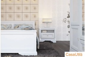 Dormitor Kleo cu Dulap 4 Usi MDF Alb