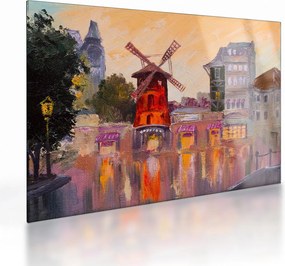 Tablou pe sticlă - Moulin rouge, Paris, Franța (70x50 cm)