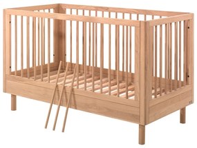 Pătuț în culoare naturală din lemn de stejar 70x140 cm Forrest – Vipack