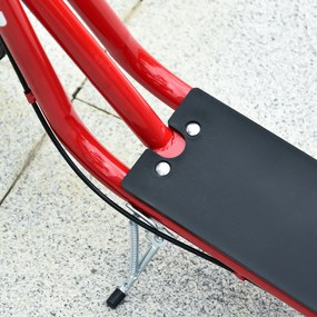 HOMCOM Trotinetă pentru copii +5 ani, trotinetă cu 2 roți, cu ghidon reglabil pe înălțime, 2 anvelope pneumatice din cauciuc, frână dublă, capacitate 100 kg, 139x58x90-96 cm, Roșu | Aosom Romania