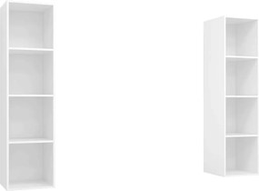 vidaXL Dulapuri TV suspendate, 2 buc. alb, lemn prelucrat