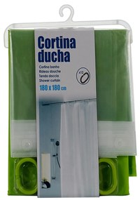 Perdea de dus PVC in doua culori 180 x 180 cm  Alb transparent/Verde