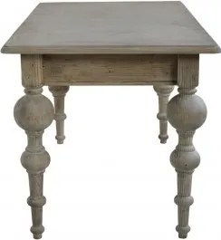 Masă de dining rotundă extensibilă maro, din lemn de pin, 200 x 90 cm "Round Vintage" ,Countryside Collection