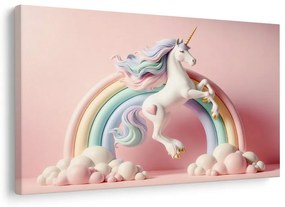 Tablou unicorn magic cu curcubeu