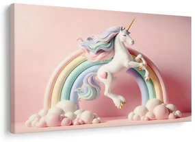Tablou unicorn magic cu curcubeu