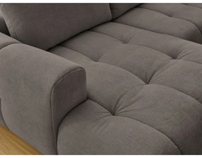 Colțar taupe extensibil/cu spațiu de depozitare (cu colț pe partea dreaptă/în formă de "U") Fuji – Bobochic Paris