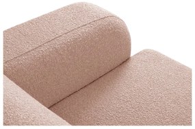Canapea roz cu tapițerie din stofă bouclé 170 cm Molino – Micadoni Home