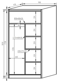 Dulap metalic, 90 x 45 x 185 cm, inchidere cilindrica, antracit - ral 7016