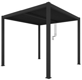 Pergolă LUXE 3x3m antracit cu iluminare LED