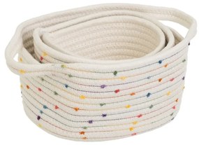 Coșuri de depozitare 3 buc. din material textil 30x18x14 cm – Casa Selección