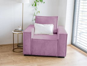 Fotoliu cu taburet SMART SET, lila