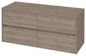 Dulap pentru lavoar, 53x120x45 cm, 4 sertare, stejar Stejar