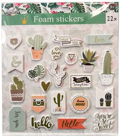 Colorat Cactus set de autocolante burete de 22