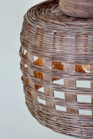 Lustra împletita manual din rattan si rachita, D31 cm