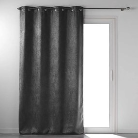 Draperie gri antracit blackout din catifea 135x280 cm Melodie – douceur d'intérieur