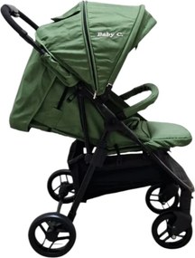 Carucior nou nascuti 2 in 1 BABY CARE™ PRO YK78, Pozitie somn, Spatar reglabil in 7 trepte, Frana picior, Pliabil, Verde Kaki
