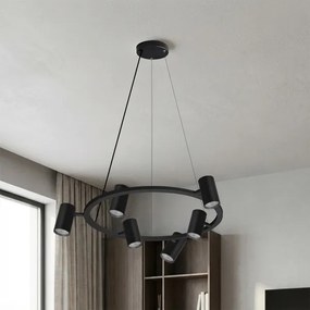 Brilagi - Lustră LED RGBW reglabilă pe cablu SELE 6xGU10/6,5W/230V, negru