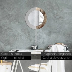Oglinda rotunda cu rama imprimata Lemn crăpat fi 50 cm