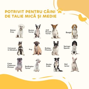 PawHut Gard Extensibil pentru Câini, Gard de Siguranță pentru Animale cu Ușă și 2 Panouri, Picioare Triangulare, 112-159x70 cm, Lemn Natural | Aosom Romania