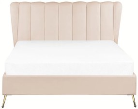 Pat matrimonial 140 cm Mirabell (bej) (cu somieră) (cu port USB). 1081444