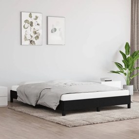 346722 vidaXL Cadru de pat, negru, 140x200 cm, material textil