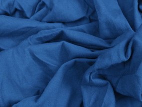 Cearsaf Jersey cu elastic 90x200 cm albastru inchis