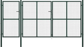 vidaXL Poartă de grădină din oțel, verde, 400x200 cm