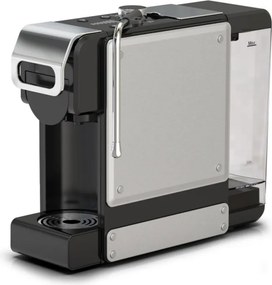 La mâna a doua: Espressor cafea macinata si capsule 8in1 Oliver Voltz OV51171N8M, 1450W, 1 L, 5 adaptoare, 19 bar, Negru/Argintiu