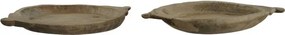 Centru de masă decorativ tip piesă unică, stil natural rustic, culoare natur, din lemn de tec, „Teak”