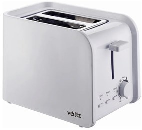 Prajitor de paine Voltz V51440E, 750W, 2 felii, 7 trepte, Tava pentru firimituri, Alb