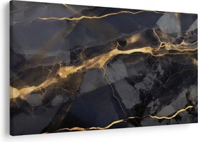 Tablou - Negru - decor auriu (90x60 cm)