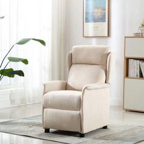 vidaXL Scaun relaxant din material crem