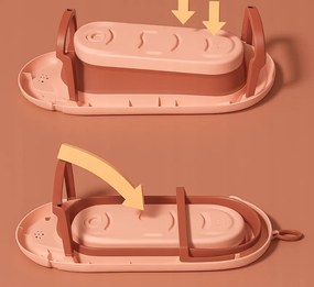 Cada de baie pliabilă pentru copii VAIANA PREMIUM cu pernă - mai multe culori Bej