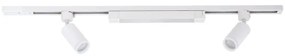 Spot LED pe șină TRACER 2xGU10/10W/230V + LED/20W, 1 m, alb