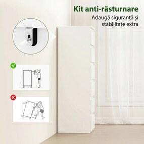 HOMCOM comoda îngustă cu sertare | Aosom Romania