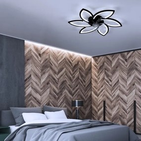 Brilagi-LED Lampă cu ventilator, dimabilă LED/50W/230V 3000-6500K negru+DO