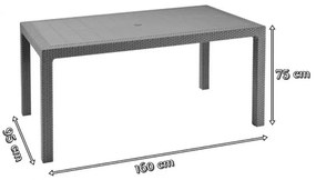 Set mobilier de grădină Evody 6+1, grafit