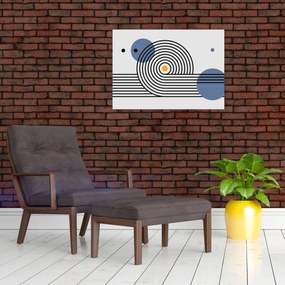 Tablou pe sticlă - Abstracție minimalistă N⁰1 (70x50 cm)