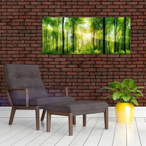 Tablou - Răsărit în pădure (120x50 cm)